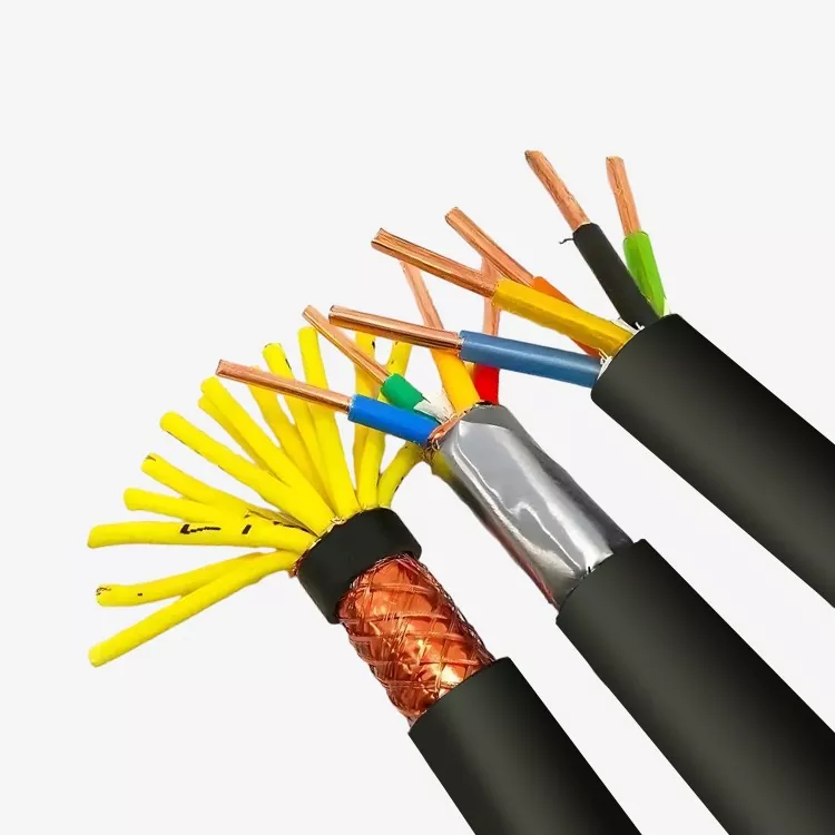 Núcleo de cobre aislado PVC del cable de control trenzado forrado del escudo
